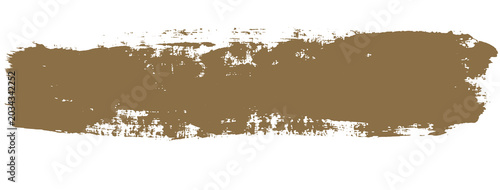 Photos Warm umber brush stroke isolated on transparent background png for creative labe