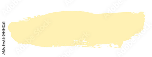 Buttercream yellow brush stroke isolated on transparent background png for elegant title bar and label design