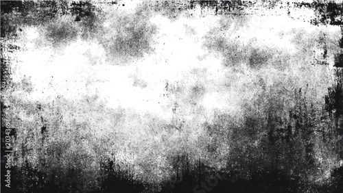 Canvastavla Abstract textured black and white grunge smoky cloud pattern, dark moody atmosph