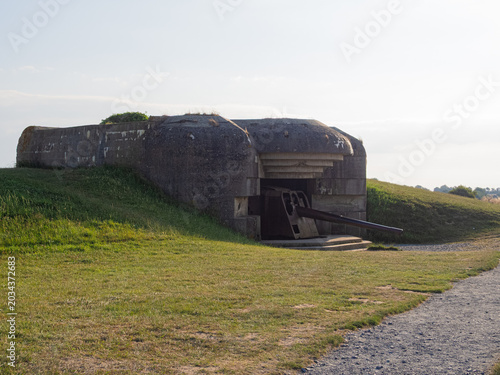 Batterie de Longues-sur-Mer es una de las fortificaciones más emblemáticas del Muro del Atlántico en Normandía, Francia, 2022
