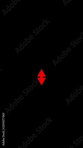 Vertical double arrow direction indicator animation.