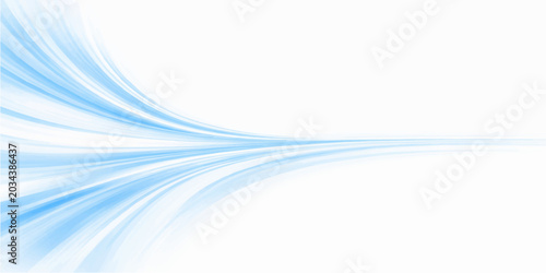 Obraz na płótnie Blue abstract vector background with smooth curves and lines on white