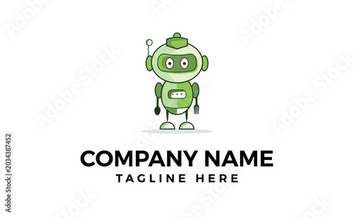 Cute Robot for children story book vector illustration