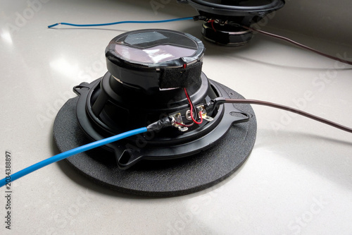 Car audio speaker wiring and installation components