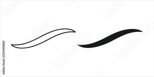 Photos Black and white curved abstract lines on white background