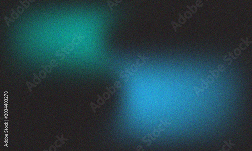 Dark Noise Texture Background with Blurred Green Blue Gradient Shape on Black Backdrop Mystic Turquoise Abstract Gradient on Grainy Black Background Header Banner Design