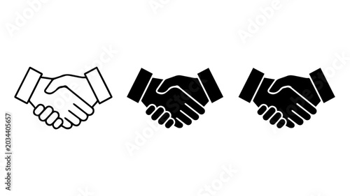 Foto Handshake icons set