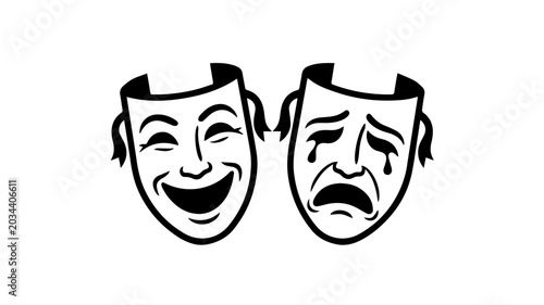 Canvas-taulu Theatrical masks icon