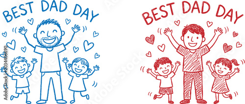 Foto Happy fathers day family love best dad day celebrations