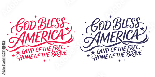Patriotic Independence Day Typography with Bold Red White and Blue Text on Black Background