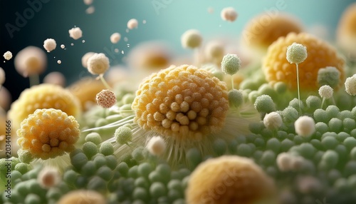 a close up image of airborne pollen particles causing seasonal allergies pollen allergies hay fever