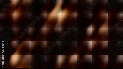 Vibrating LED Dot Matrix Animation Reacting to Invisible Soundwaves with Pulsing Dots and Ripple Waves Traveling Diagonally and Horizontally in Seamless Hypnotic Abstract Background