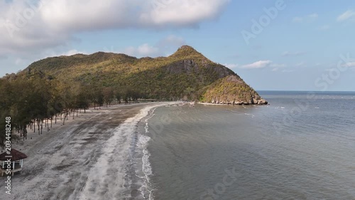 Aerial Drone View Of Sam Phraya Beach Thailand
Aerial drone footage of fishing boats near Sam Phraya Beach coastline in Thailand on 19 May 2026.
