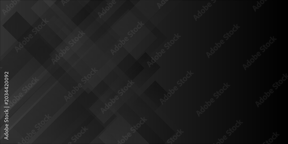 Fototapeta premium Abstract black and grey background design. Space design concept. gray color technology concept geometric line vector gray Decorative web layout or poster, banner. black, grey background vector. 