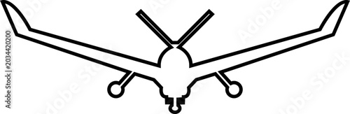 Bild auf Leinwand Military Fighter Jet Airplane Silhouette Combat Aircraft Flight Aviation Icons B