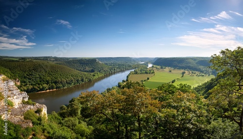 Tapety artystyczne Vue Sur La Dordogne Depuis Le Belvedere De Domme