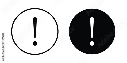 Tablou pe pânză Exclamation button icon