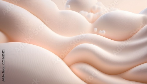 Ultra Minimal Abstract Background Simulating Pearl Like Cloud Diffusion Use Pure Ivory Pearl White And Soft Fog Beige Central Radial Fade With Extremely Smooth Edge Blur