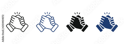 Foto Partnership handshake icon set