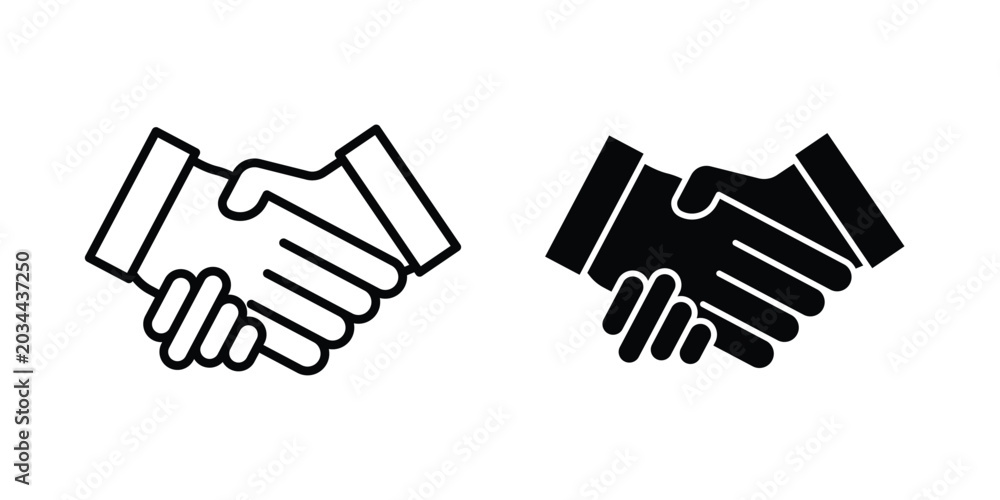 Fototapeta premium Partnership handshake icon