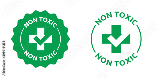 Tableau sur toile Non Toxic. Vector stamps for bottle, box or container.