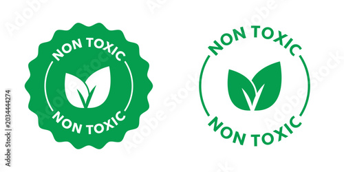 Quadro su tela Non toxic vector signs with green leaves