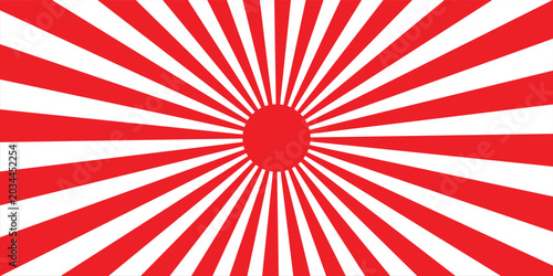 Cuadro en lienzo Abstract japanese flag for decoration design, cartoon background sunlight Japan