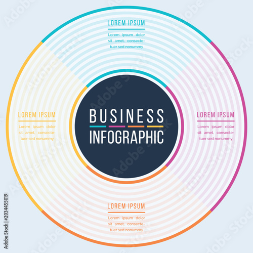 Circular Infographic Business Design 4 Options