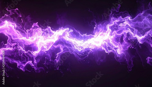 Vibrant Purple Energy Wave Abstract Background Glowing Particles Flowing Dark