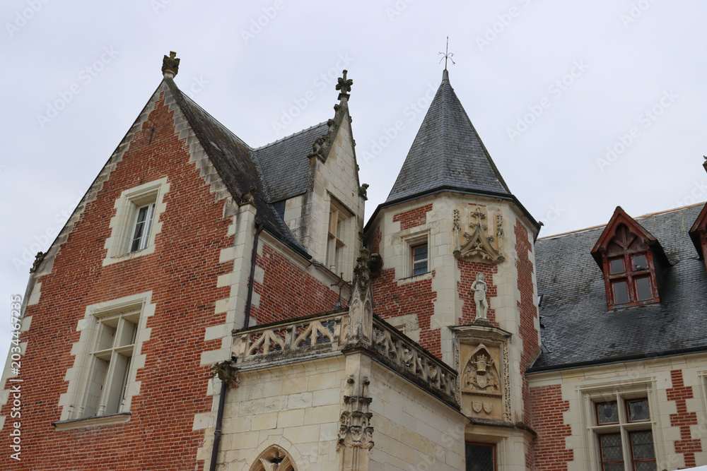 Fototapeta premium Close‑up of Château du Clos Lucé façade