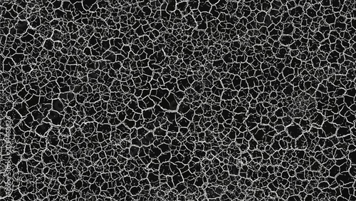 Cracked dry earth texture vector, dark gray parched soil background, organic web pattern of broken ground, drought and desertification concept