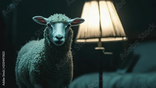 Sheep at Night