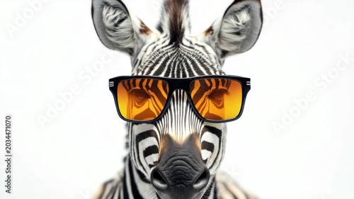Zebra wearing sunglasses