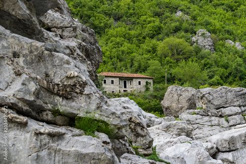 Tableau sur toile Traditional stone house in Northern Albania near Shkoder