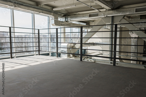 Open Industrial Workspace With Panoramic Windows