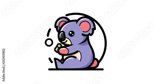 Canvas Print Cartoon koala bear illustration