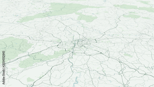 Foto Modern minimalist vector map of Prague (Praha), Czech Republic