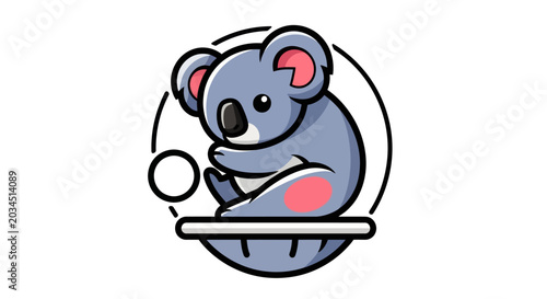 Photography Cartoon koala bear mascot illustration