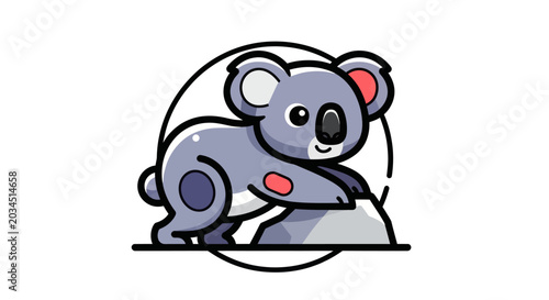 Photography Cartoon koala bear mascot illustration