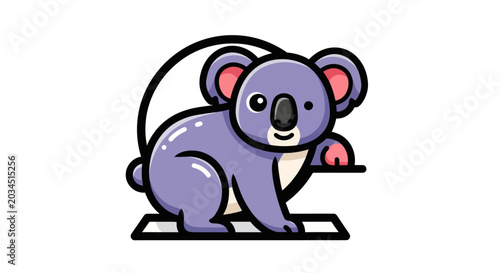 Photography Cartoon koala bear mascot illustration