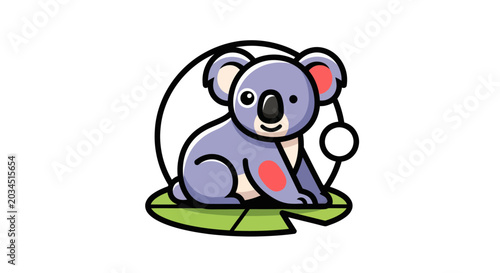 Photography Cartoon koala bear mascot illustration