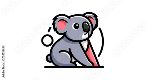 Photography Cartoon koala bear mascot illustration