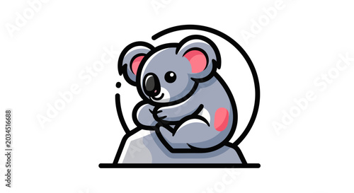 Photography Cartoon koala bear mascot illustration