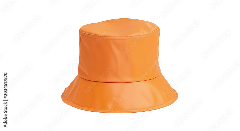 Fototapeta premium An orange bucket hat on transparent background