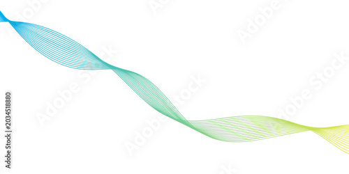 Vászonkép Abstract gradient wave flowing gracefully across a clean background, creating a sense of motion and fluidity