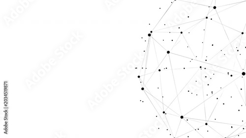 Technology abstract sphere. Dots connected by lines. Minimalist plexus mesh shape. Abstract polygonal shape.