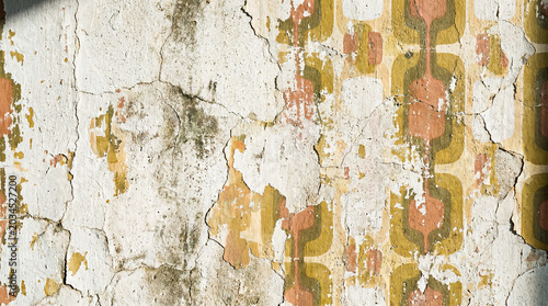 a white concrete wall or a wall with an antique texture, such as one with a retro pattern