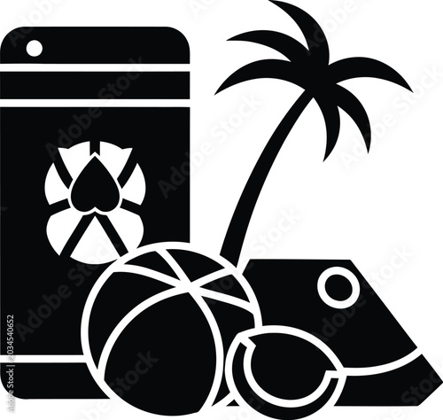 Casino summer vacation icon