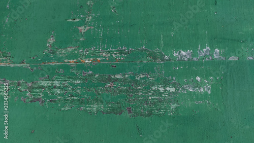Φωτογραφία Peeling green paint texture on old wooden surface background, Grunge background
