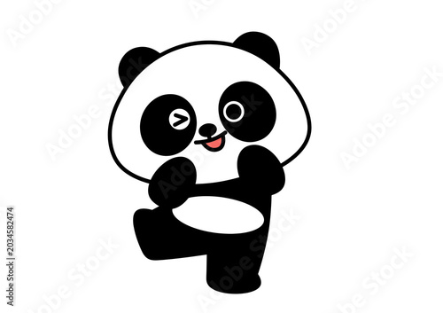 panda bear cute vector